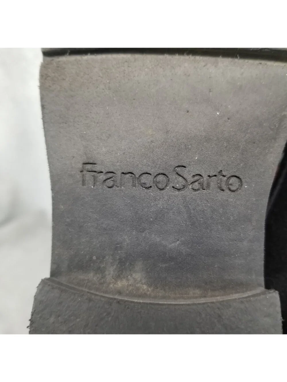 Franco Sarto Shoes Womens Size 7 Darius Black Suede Pointed Toe Loafers *Read*